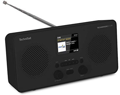 TechniSat TECHNIRADIO 6 S IR - portables DAB+/UKW/Internet-Radio (Bluetooth-Audiostreaming, Stereo-Lautsprecher, Wecker, Connect-App, großes Farbdisplay, Netzteil, Akku optional erhältlich), schwarz