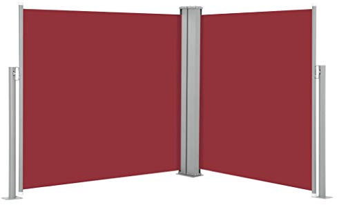 Iiaky Ausziehbare Seitenmarkise Rot 100 x 600 cm Balkon Sichtschutz Sonnenschutz Terrasse Sichtschutz FüR Den Garten Senkrechtmarkise AußEn
