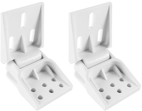 Sarini 2 Pcs Plastique Congélateur Compatible avec Congélateur Haier 6 Trouss Charnière Porte Congélateur Pliable Contrepoids Degrés Universels Petites Charnières Congélateur pour