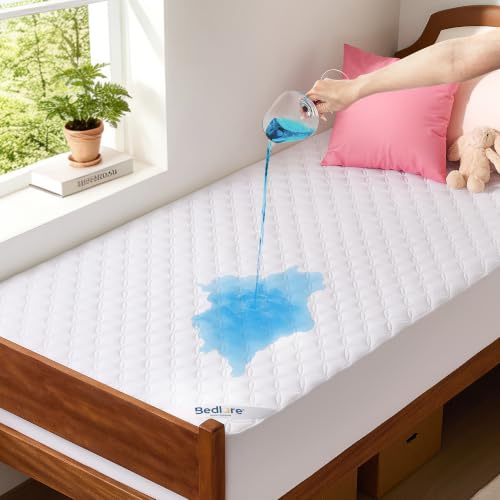 BEDLORE Waterproof Single Mattress Protector, Breathable TPU, White | Extra Deep Pocket, Brushed Microfiber, Hypoallergenic, Noiseless, Oeko-Tex Mattress Cover, Machine Washable