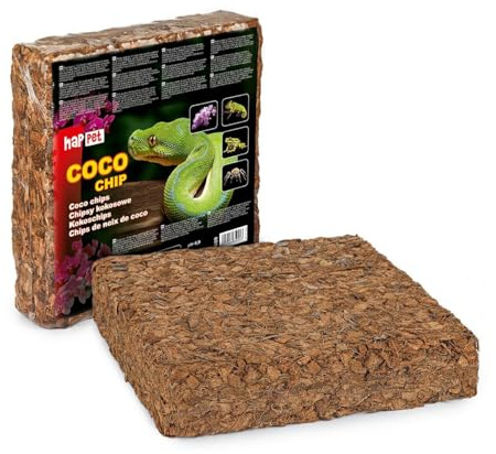 Happet Substrat de copeaux de noix de coco de 4,5 kg | Substrat Terrarium naturel pour reptiles, amphibiens et plantes tropicales | Haute absorption, inodore, écologique