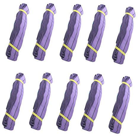 Rundschlinge 1000 kg, 2 Meter Umfang, Hebeband, Hebeschlinge, Kran, Hebegurt EN1492-2:2008, 10 Stück