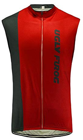 BurningBikewear Uglyfrog Chalecos Ciclismo Otoño/Invierno Moda Hombre Térmico Fleece Sin Mangas Jersey Ropa Bicicleta Windproof Secado Rápido MJRX02