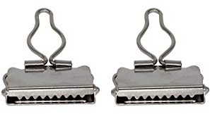 Trimming Shop 38 mm silberne Latzhosen-Clip-Schnallen mit Schiebern – Metallverschlüsse für Overalls, Hosenträger, Handtaschen, Jacken, Kinderkleidung, Schürzen, Heimwerker- und Bastelprojekte, 2