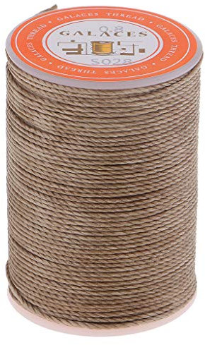 Sharplace 55 Meter 0,8mm Gewachste Schnur Wachsband Wachsfaden Polyesterfaden für, Farbwahl, Kaffee