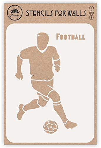 Fußball-Schablone, 16,51 x 22,86 cm (M) – Sportler, Fußball, Fußball, Fußball, Ball, Wort-Zitat, Schablonen zum Malen