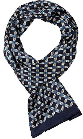 UK_Stone Halstuch Herren 100% Seide Schal Vintage Pattern Seidenschal Herrenschal,