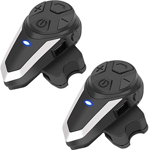 Spovii 2X BT-S3 Intercomunicador Casco Moto, 1000m Auriculars Manos Libres Bluetooth para Moto