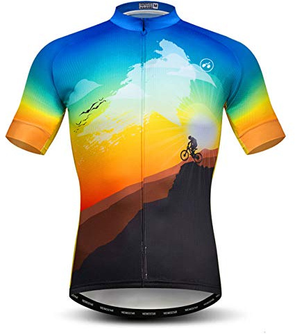 Cykeltröja för herrar mountainbike jersey toppar sommar cykelskjorta andningsbar cykelkläder pro cykelkläder, A3cf0062, XL