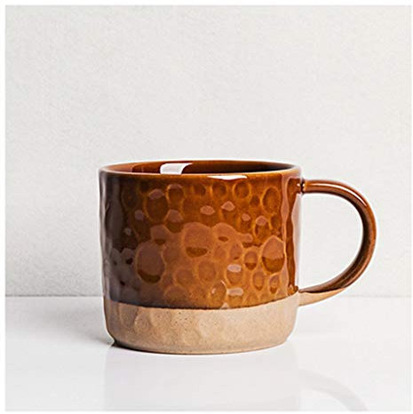 luckxuan Tasses à Café Vintage Tasse en grès Personnalité Creative Couple Coupe Ceramique Coupe d'abeille Texture Texture Art Coupe d'eau Coupe à café / 350ml Cadeau Exquis Tasse Café (Color : Brown)