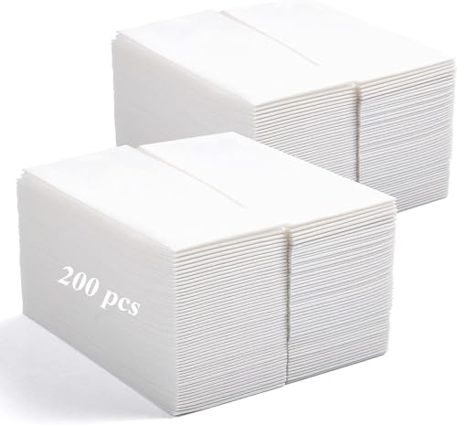 LEKOCH 100 PCS Einweg Servietten Weiß, Air Laid Stoffähnlich Servietten Für Hochzeit Premium QUALITÄT,43x30