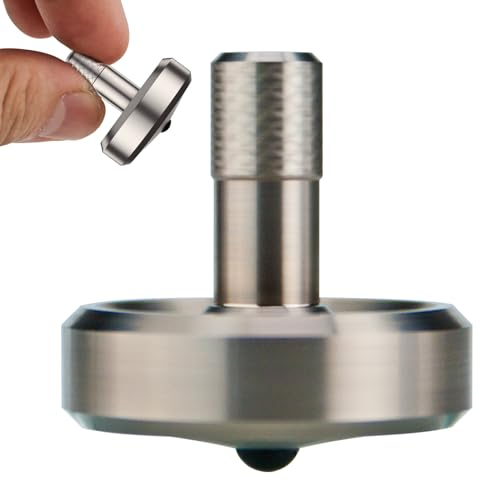 DjuiinoStar Titan-Kreisel, Premium-Desktop-Spielzeug, Präzisions-CNC-gefräst aus Einem Massiven Block aus Titan-Billet DST-821
