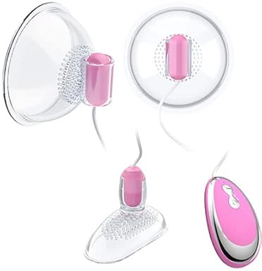 Nippel Klitoris Stimulator mit Vibrator - Schalen mit elektrischer Stimulation der Brüste und Klitoris - Für Bondage, SM oder als Geschenk - Brustwarzentoy für Frauen + Männer - 10 Vibrationsmodi