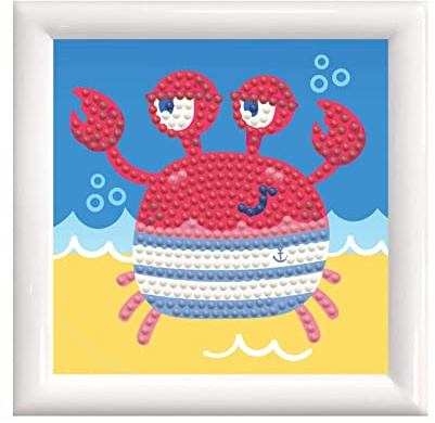 DIAMOND DOTZ 2592745 Original 5D Diamond Painting Set Mini, Krebs, DIY Diamant-Malerei-Kit mit Glitzersteinen inkl. Bilderrahmen für Kinder ab 6 Jahren