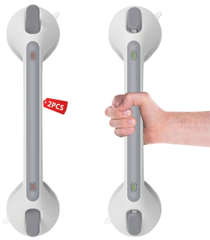 LORESJOY 2pcs 16in Maniglia Doccia Anziani per Bagno, Maniglione da Bagno, Maniglia per Doccia Anziani, Maniglione Bagno Disabili, Maniglione Bagno Vasca da Bagno, Maniglia di Sicurezza