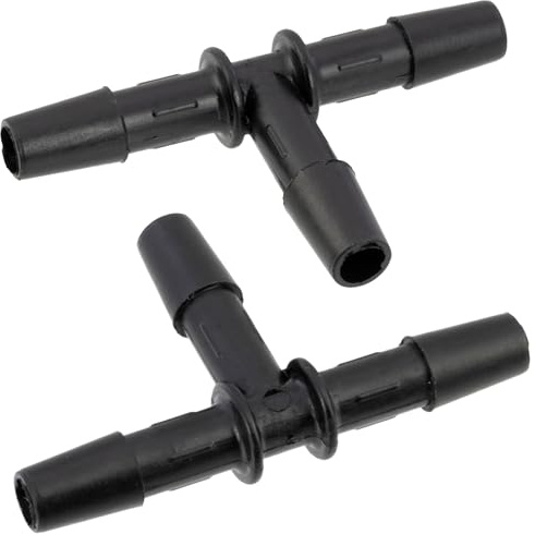 AERZETIX - C70148 - Juego de 2 manguitos de conexión, tubo de refrigerante universal en forma T de 3 vías - longitud 51mm - diámetro exterior 6mm - diámetro interior 4mm - en plástico