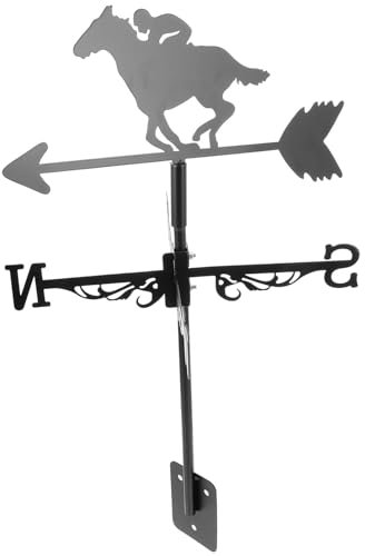 Baluue Girouette Retro avec Décor Indicateur De Vent pour Jardin Et Extérieur Outil De Mesure Météo De Aux Intempéries