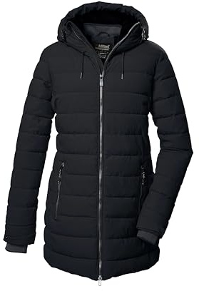 killtec Damen Steppparka/Parka mit Kapuze KOW 55 WMN QLTD PRK, schwarz, 40, 41809-000