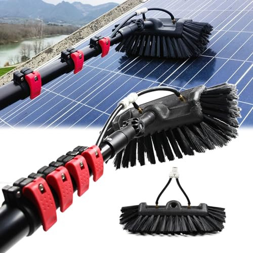 ExoticaBlend Teleskopstange Fensterreinigung zur Reinigung von Solaranlage Terrassendach Photovoltaik Wintergarten Reinigungsset PV Anlage Reinigung,39FT/12M
