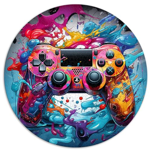 1000-teiliges Puzzle, Game Controller, runde Puzzles, für Erwachsene und Kinder ab 12 Jahren, Kartonpuzzle, Lernspiel. Größe: 67,5 x 67,5 cm