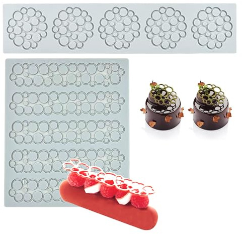 Hezhou 2 Stück Spitzen Fondant Formen Kuchen Kuchen Spitzen Form Zuckerhandwerk-Abdruckform Zuckerhandwerk-Abdruck-Form für Harz Seife Süßigkeiten Basteln Kuchendekoration (Grau)