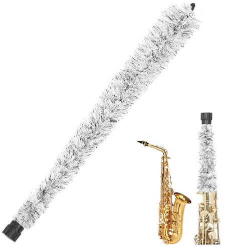 Peosaard Alt -Saxophon -Reinigung, Alt -Sax -Reinigungsbürste mit Gummispitze und Griff, Ultra absorbierende Baumwoll -Sachsen -Reinigungs- und Pflege -Kit