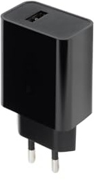 Cargador USB Color Negro, con Salida de 5V y 2.1A, Ideal para Cargar Dispositivos electrónicos de Manera rápida y Segura. Compacto y fácil de Usar.