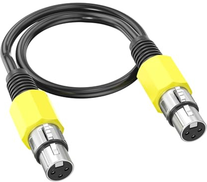 Fcnjsao Mikrofonkabel, 3-polig, Buchse auf Buchse, 5 Farben, ausgewogenes Verlängerungskabel für Mixer, Verstärker, Lautsprecher, 30 cm - 10 m