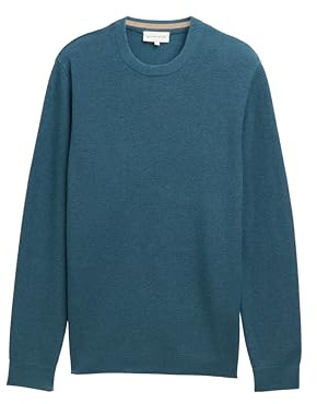 TOM TAILOR herrtröja, 32721 – mörkgrön melerad, S