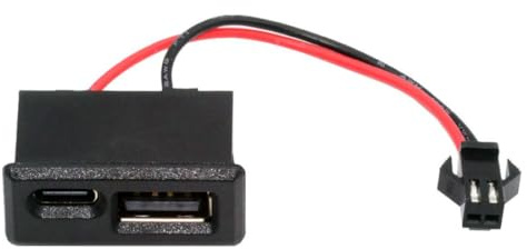 chenyang Adaptador de cable de conversión de 2 puertos de 2,54 mm de paso de 2,54 mm a USB 2.0/USB C hembra CC 5 V 2 A, enchufe de carga, adaptador de cable de conversión tipo plano