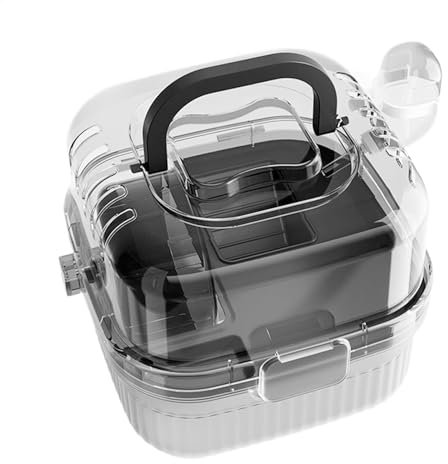 Chinchilla-Käfig, tragbar, durchscheinend, Igel-Tragetasche, atmungsaktiv, für Hamster, Kleintier-Tragetasche mit Wasserflasche für Picknicks, Einkaufen, Reisen
