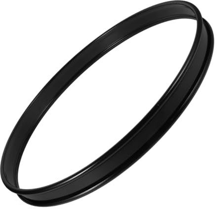 ibasenice Bassdrum Schwarzer Trommelring Leicht zu Montieren für Snare Drum und Bassdrum 16-zoll Spannreifen aus Eisen für Proberaum und Aufnahmen