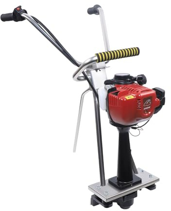 900W 4 Stroke Concrete Power Vibrating Screed Gasoline Engine Cement Surface Finishing Screed Concrete Tamping Vibrating Leveling Machine with Sealing Ring and Handle for Construction Sites,35.8CC