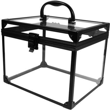 VALICLUD Lockable Jewelry Organizer Box Travel Makeup Case Cosmetic Storage for Rings Crowns Earrings Necklaces Home Jewelry Storage