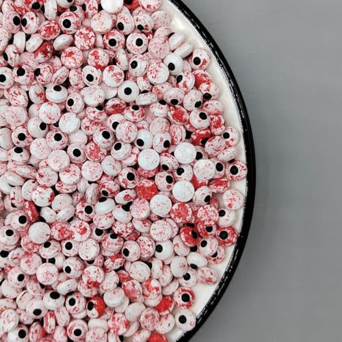 Essbare Zuckeraugen 80g, Blutiger Mini Zuckerdekor Augen zum Verzieren von Cookies, Muffins, Cupcakes, Geburtstags-Torten, Geburtstags-Kuchen, für Halloween, Weihnachten und Kinder-Geburtstage