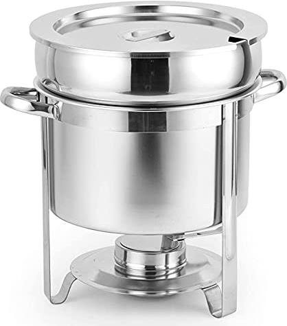 HAVVMK 11L Suppen-Chafing-Dish-Speisenwärmer, Edelstahl, Chafing Dishes, Buffet-Set für Chili und Gumbo, es erwärmt Sich schnell