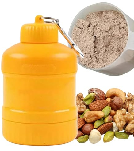 Bouteille de stockage de poudre – Boîte légère et portable avec | Boîte shaker isolée résistante aux déversements, récipient sécurisé hermétique pour la gym, l'exercice, les voyages en