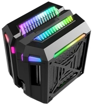 CHAKAE Torre de CPU ARGB de alta ejecución con 4 conductos de calor, control silencioso, refrigeración para jugar, PC, compilación, respuesta
