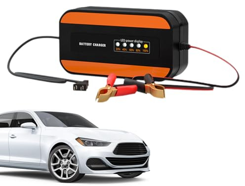 Bilbatteriladdare - 12 V fordonsunderhållsladdare, smart batteriladdningsverktyg | för bil SUV motorcykel fyrhjuling lastbil bilgräsklippare