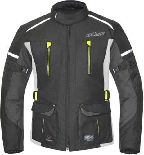 Büse Rider vattentät barn motorcykel textil jacka, schwarz/gelb, 128