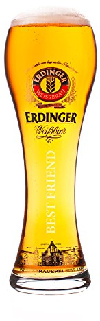 Erdinger Glas mit Gravur lizenziert Original Weißbierglas 0,5l - Best Friend - Exclusiv Edition