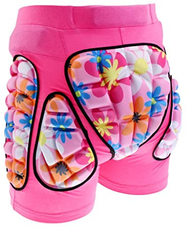 Gazechimp Protektorshorts Snowboard Protektoren Unterhose Schnee Protektor-Shorts Hüftschutzhosen - Rosa, XS