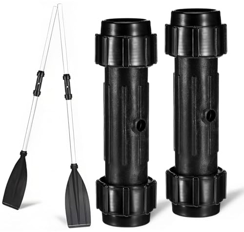 VORCOOL 2 STÜCKE Paddle Anschlüsse Rudern Anschlüsse Schraubverbindung Teil Ersatz für Schlauchboot Fischerboot Kajak Kanu (Schwarz)