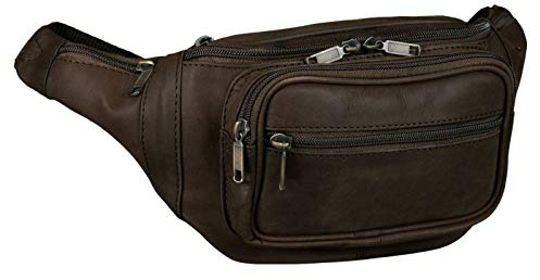 STILORD 'Maverick' Leder Bauchtasche Gürteltasche Umhängetasche Hüfttasche Kameratasche Handy Reise Festival Trekking Damen Herren weiches Leder, Farbe:matt - Dunkelbraun