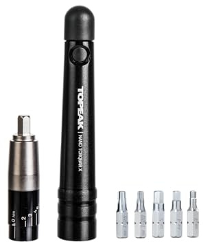 TOPEAK Nano TorqBar X Fahrrad Torque Bit Schraubenschlüssel – TT2576 | Topeak Nano TorqBar X Drehmomentschlüssel-Set mit Tragetasche – Präzision, kompakt, Aluminium, Fahrradwartung