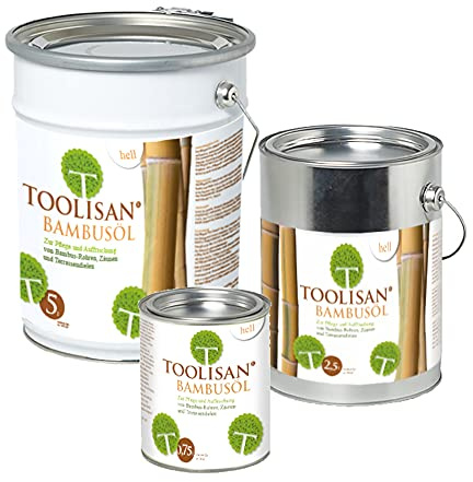Bambus Pflegeöl Toolisan - hochwertiges Ölharz für Zäune, Rohre & Terrassendielen (5 Liter)