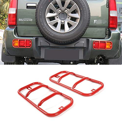 Fendinebbia Copri Lunetta, Coperture per fanali posteriori ABS Cromato Posteriore Fanale Cornice Decorazione Trim Guardie Protector Paraurti per Suzuki Jimny 2007-2015 Accessori auto Styling