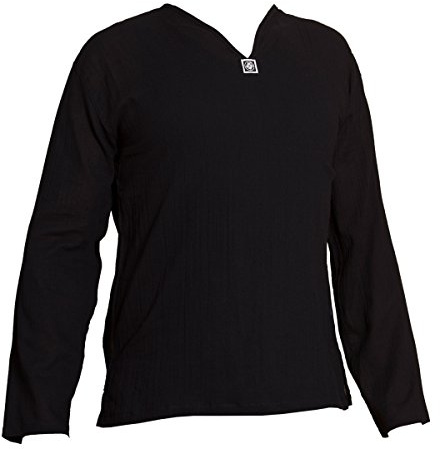 PANASIAM Shirt, 'K', NoButton, black, XL, longsl.