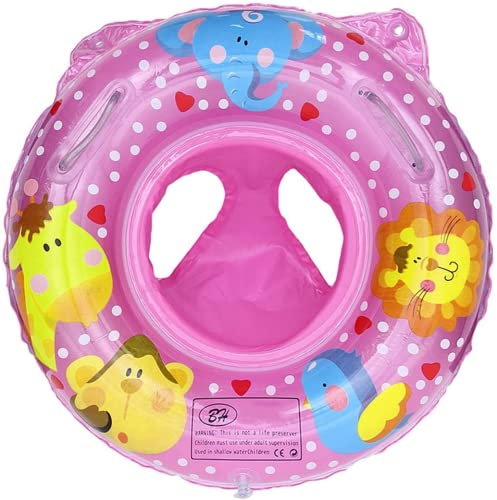 Bouée de Natation pour bébé - Gonflable - avec siège de Natation - en PVC - pour Enfants de 6 Mois à 48 Mois - Rose