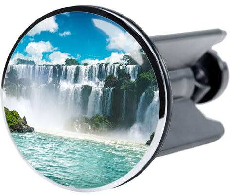 Sanilo Waschbeckenstöpsel, viele schöne Stöpsel für das Waschbecken zur Auswahl, universal mit Motiv (Wasserfall)